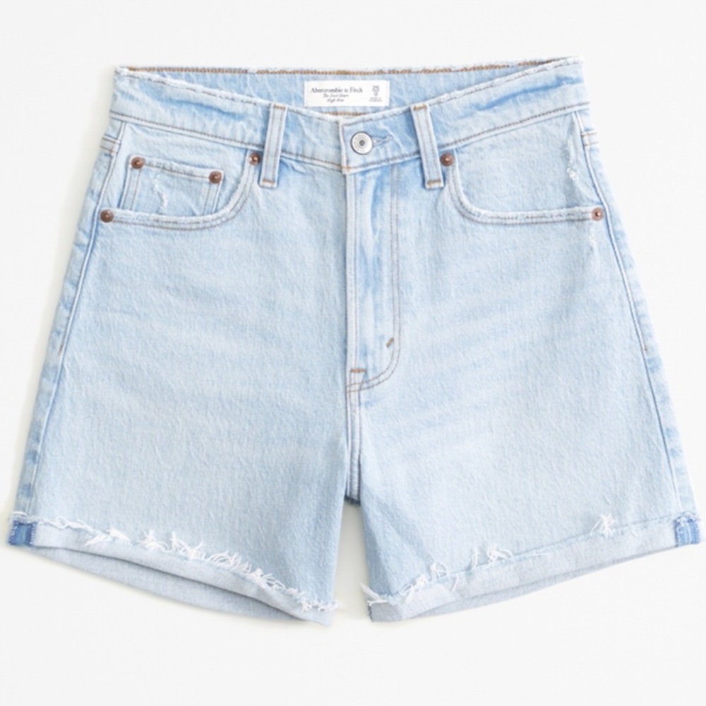 Abercrombie & Fitch Light Dad Jean Shorts